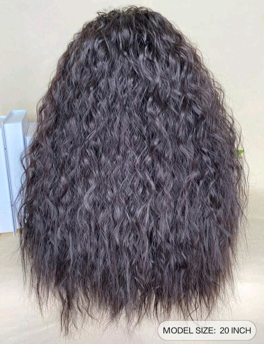 Long Water Wave Dark Headband Wig